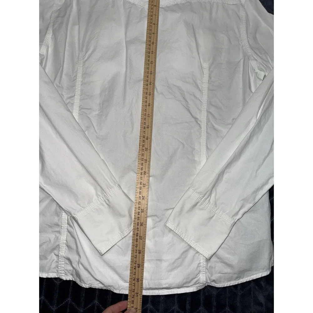 True Religion Mens White Pearl Snap Western Long Sleeve Shirt Pockets Sz 2XL
